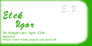 elek ugor business card